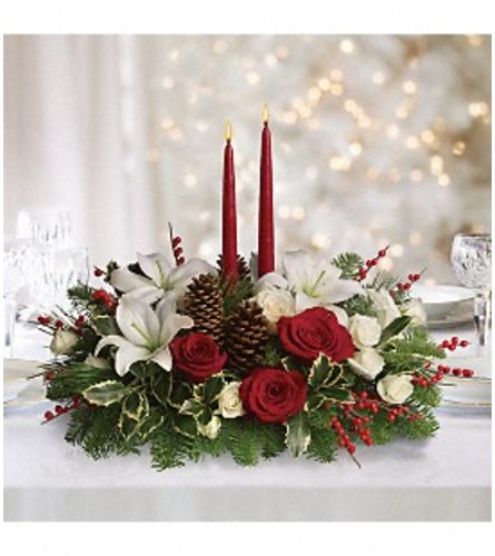 Christmas Wishes Centerpiece Bouq