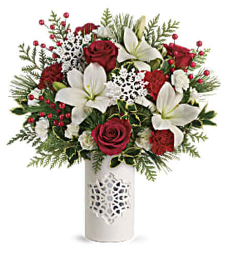 Teleflora's Festive Flurries Bouquet