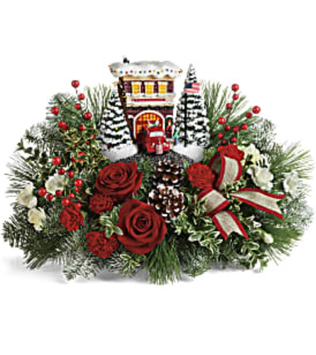 Teleflora Thomas Kincade Festive Fire Station Bouquet