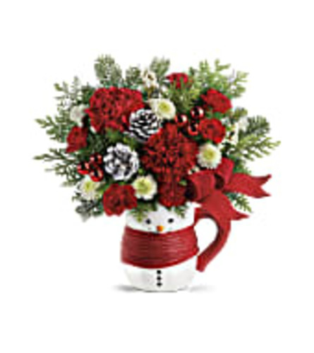 SEND A HUG-SNOWMAN MUG by Teleflora