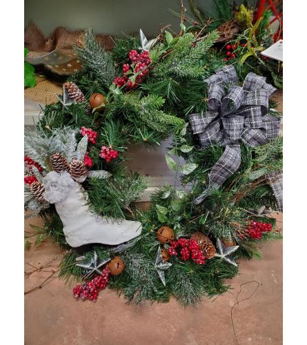 Winter Wonderland Skaters Wreath