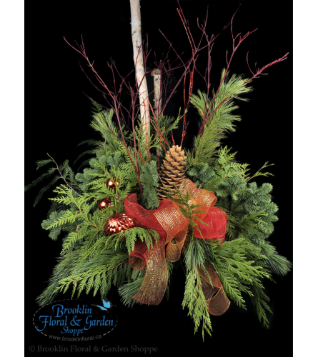 Outdoor Winter Urn With Birch