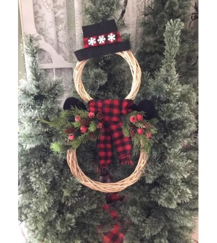 Snowman Wreath BL