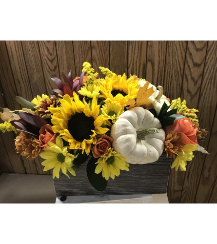 Pumpkin Fall wood centerpiece