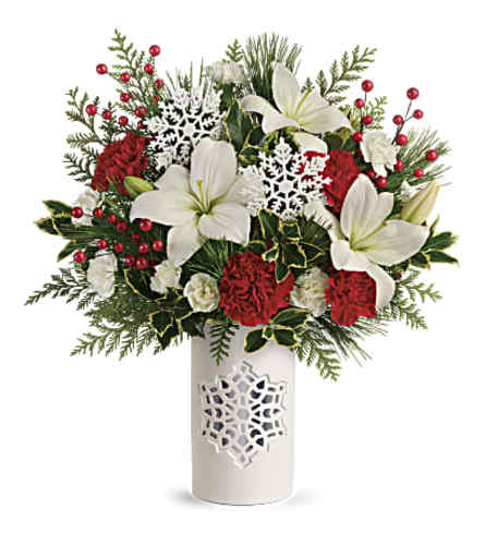 Festive Flurries Keepsake Bouquet