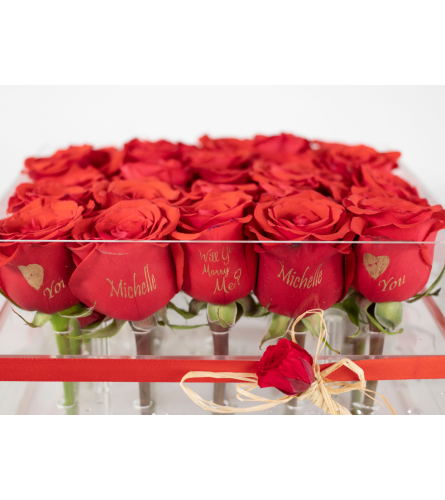 Luxury Fresh Roses Clear Box 25 Roses Doral Fl Florist