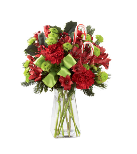 Candy Cain Lane Christmas Vase Bouquet