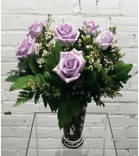 Lavender Roses-1/2 Dozen