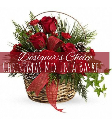 Christmas Mix In A Basket Florist Design