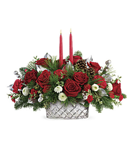 Teleflora's Merry Mercury Christmas arrangement