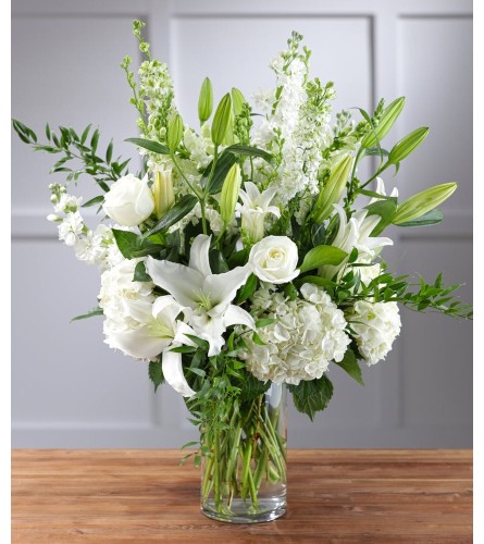 White Mix-Large Vase Arrangement