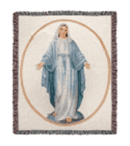 Virgin Mary Tapestry Throw