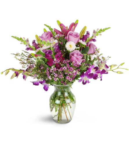 Jenning's Purple Paradise Orchid Bouquet