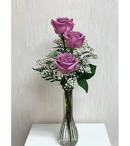 Bud Vase-Lavender Roses