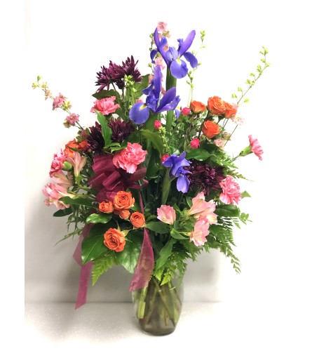 Valentine Colorful Iris Bouquet