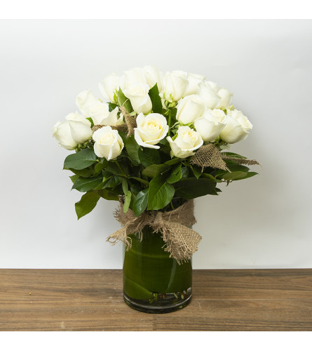 36 Premium White Roses