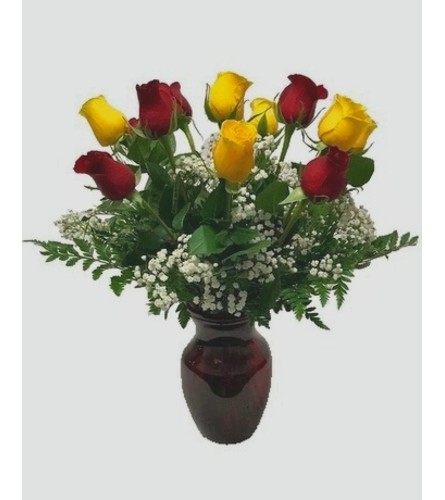 1 Dozen Roses (Red & Yellow)