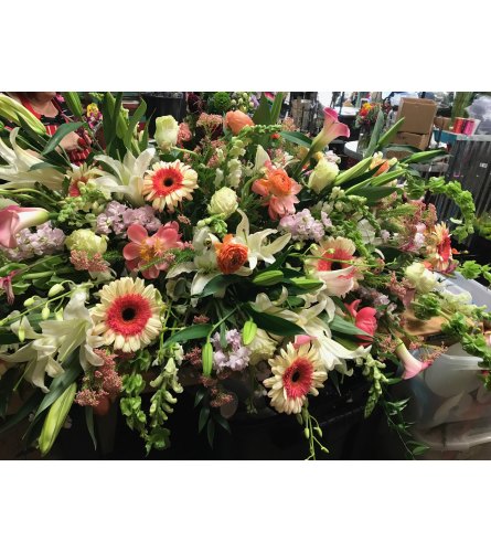 Peaceful Posies Casket Spray