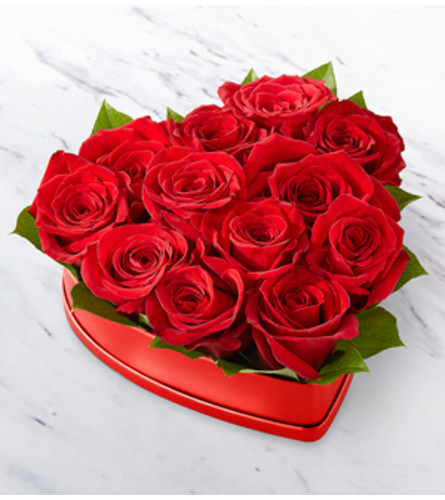 The FTD Lovely Red Rose HeartBox