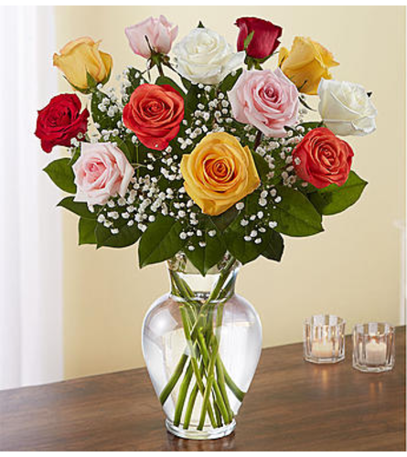 ELEGANT MIXED COLOR ROSES