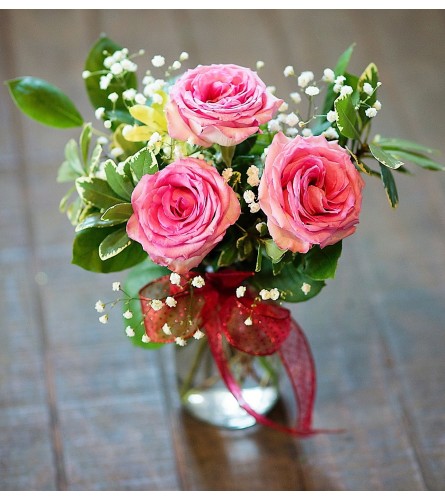 Short Stemmed Pink Roses