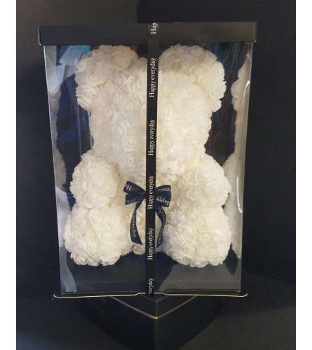 Rose Beary Teddy white