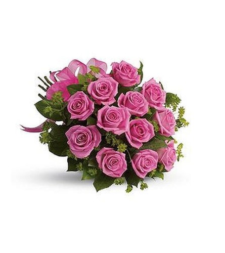 Pink Rose Hand Tied Bouquet