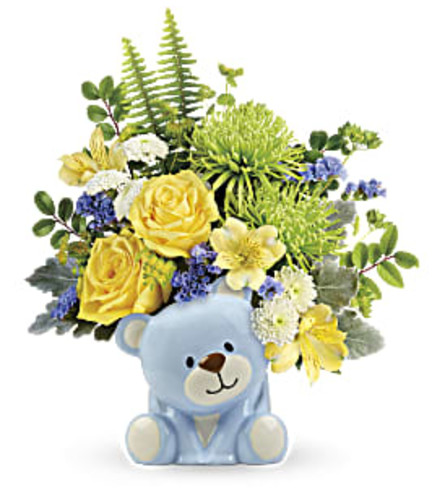 TELEFLORA'S JOYFUL BLUE BEAR