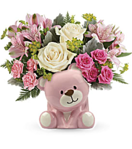 TELEFLORA'S PRECIOUS PINK BEAR