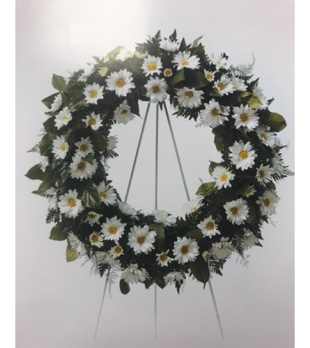 Large Wreath with Daisies