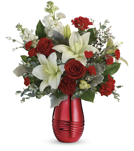 Teleflora Radiantly Rouge Bouquet by tcg
