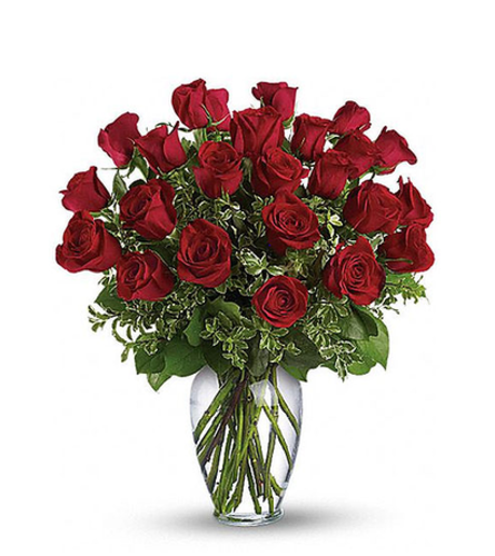 Two Dozen Red Roses Arranged