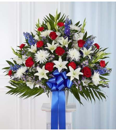 Standing Mache- Red, White, and Blue