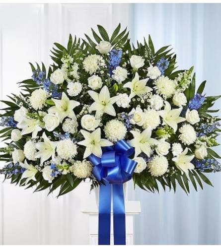 Standing Mache- Blue and White