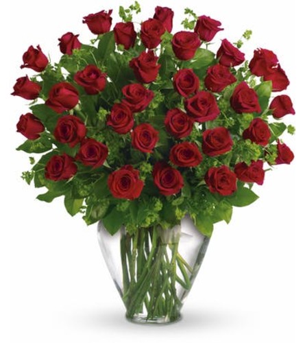 Three Dozen Red Roses Arranged