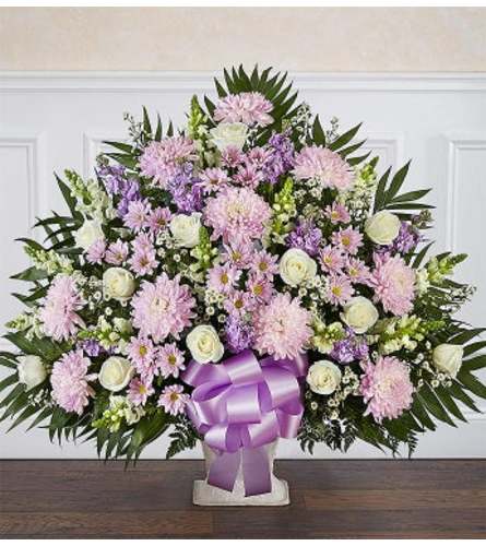 Funeral Floor Basket Lavender