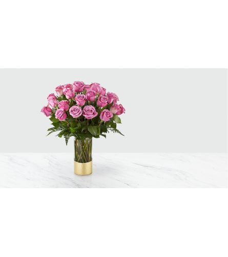 LONG STEM PURPLE ROSE BOUQUET