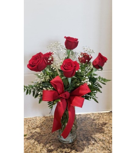 1/2 dozen Red Roses 