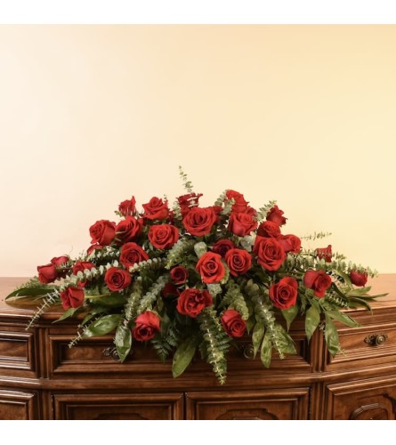 Red Rose Casket Sprray