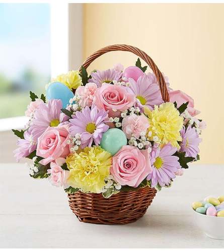 Easter Eggs In A Basket