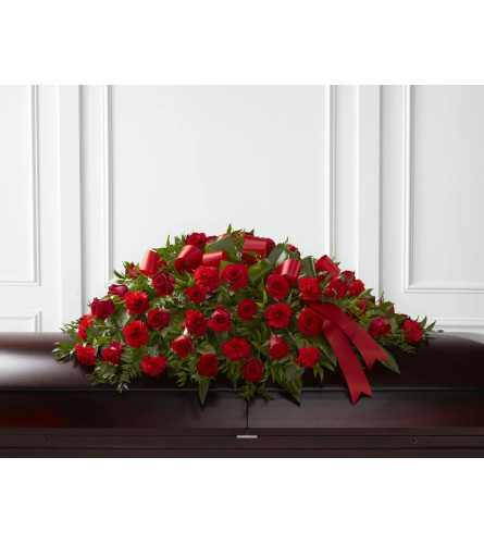 Rose and Carnation Casket Spray