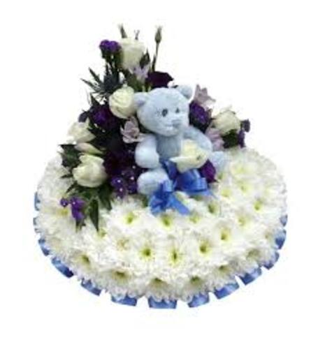 Baby Boy Funeral Casket Spray