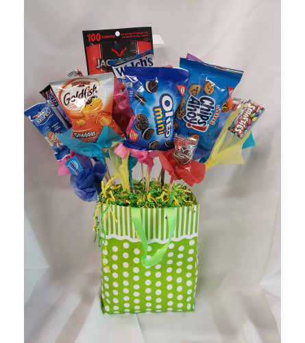 Gift bag candy bouquet