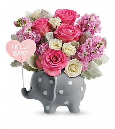 Teleflora's Hello Sweet Baby Pink Elephant