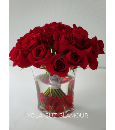 Red Roses with Modern Rock