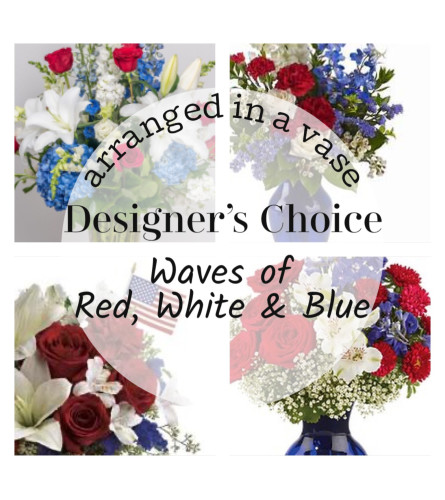 Red, White & Blue Vase Arrangement