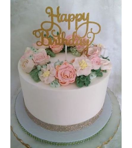 Cake- Buttercream Floral Wreath