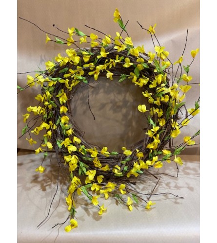 Forsythia Grapevine Wreath