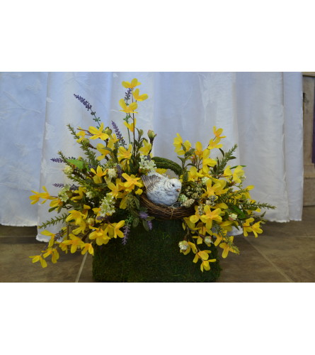 Spring Nesting SILK arrangement