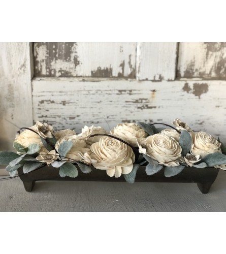 Wooden Flower Centerpiece